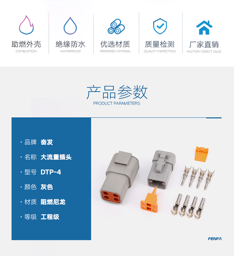 大電流汽車(chē)接插件 DTP系列